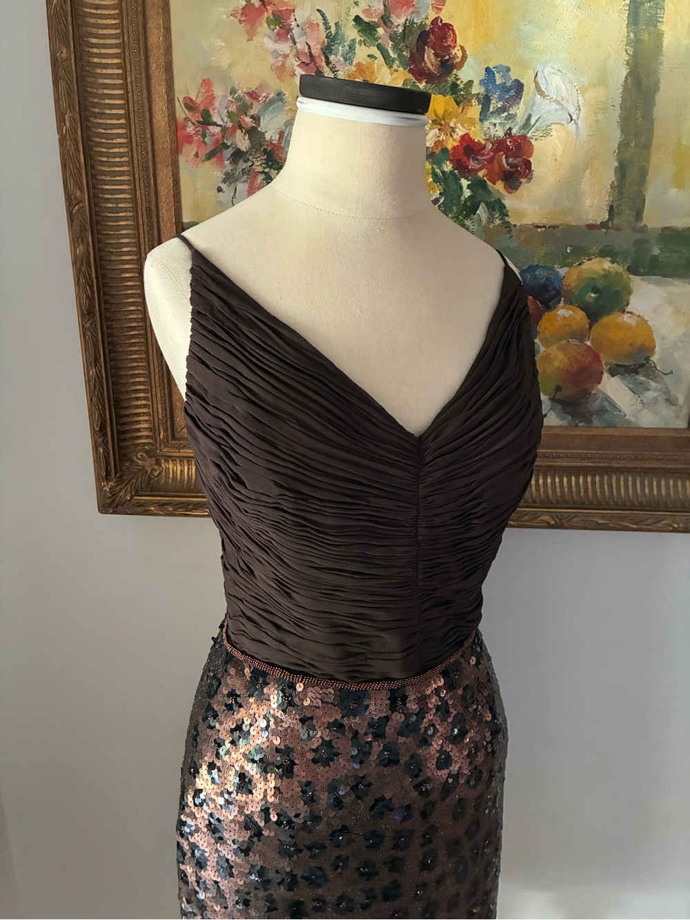 Vintage 90s Silk Glam Tank Blouse Size 12